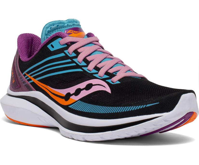 Saucony Kinvara 12 Women's Running Shoes Black / Purple / Orange | AU 170FDNM